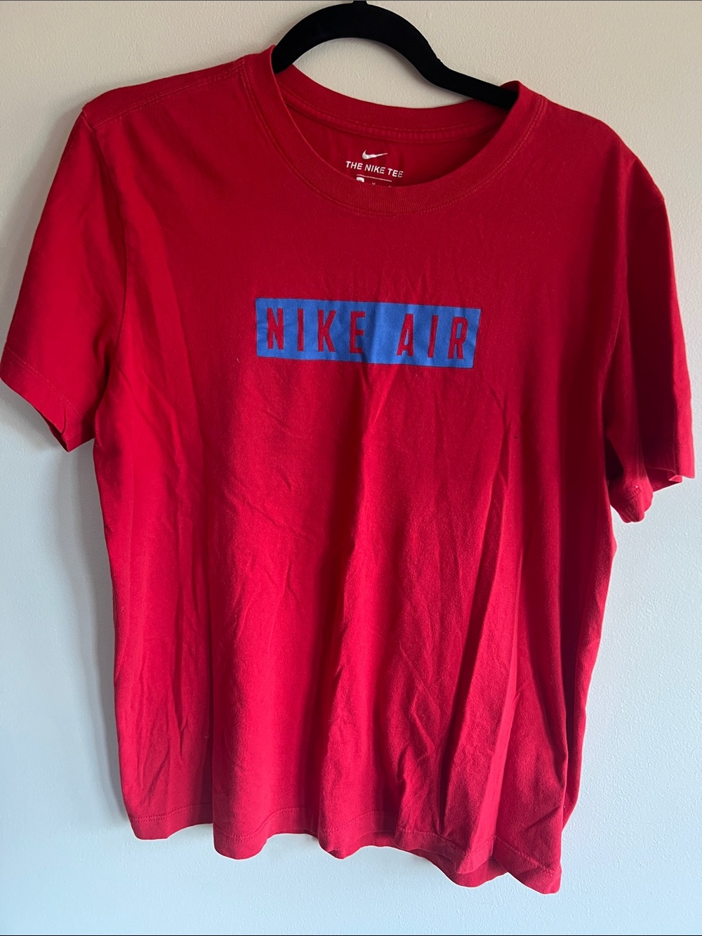 Nike Red Tee with Blue Nike Air Box Logo